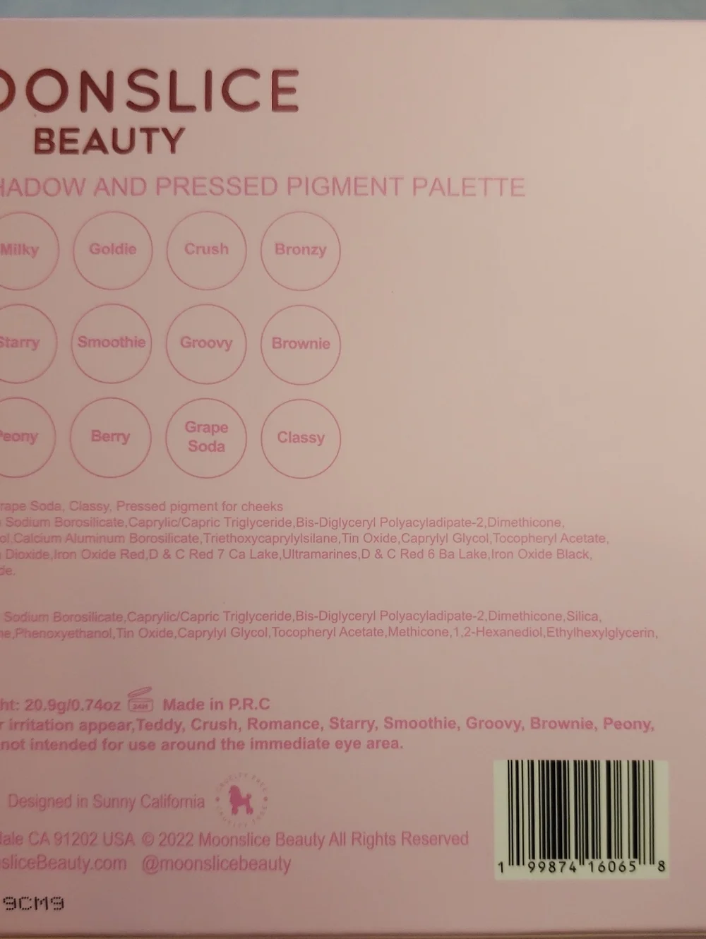 Moonslice Beauty  Celestial Crush Eyeshadow Palette, Full Size
